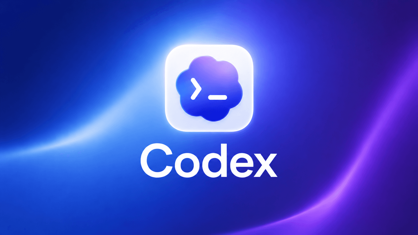 Codex logo and the word Codex on a blue and purple background